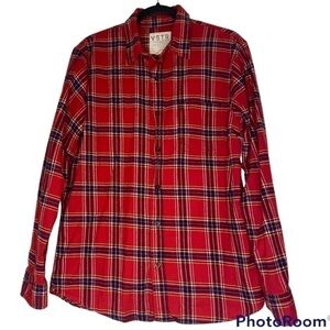 VSTR PREMIUM RED FLANNEL LONG SLEEVE SIZE LARGE